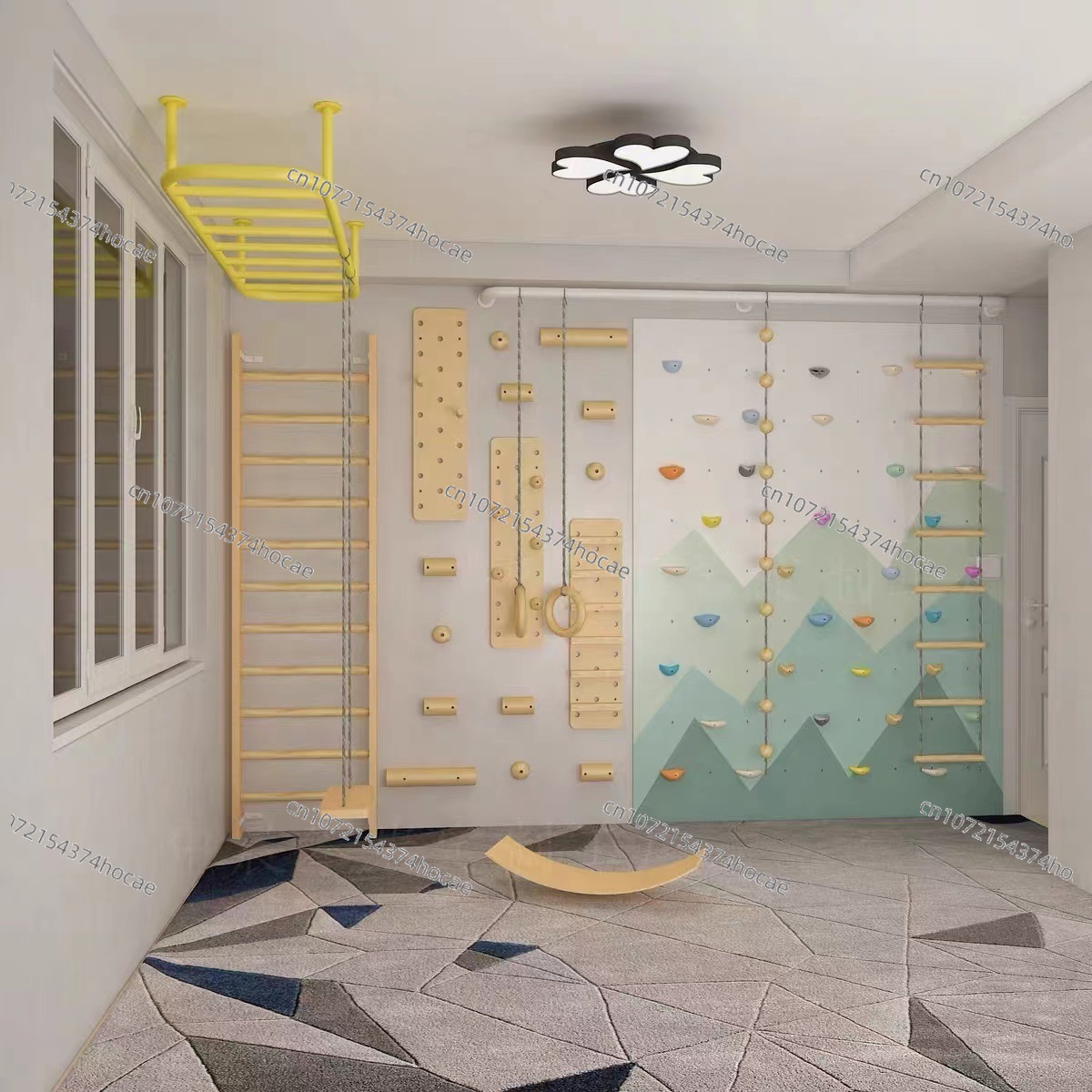 Kids Indoor Wooden Climbing Wa - огляд і ціна Gymnastic Ring Wood