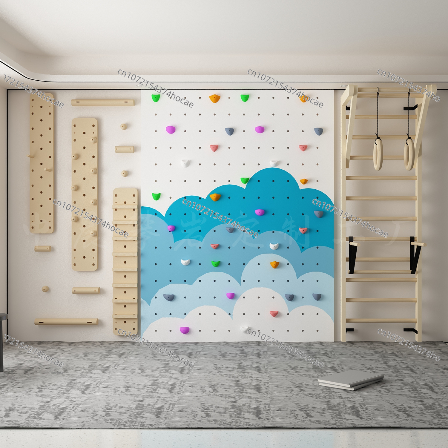 Kids Indoor Wooden Climbing Wa - огляд і ціна Gymnastic Ring Wood