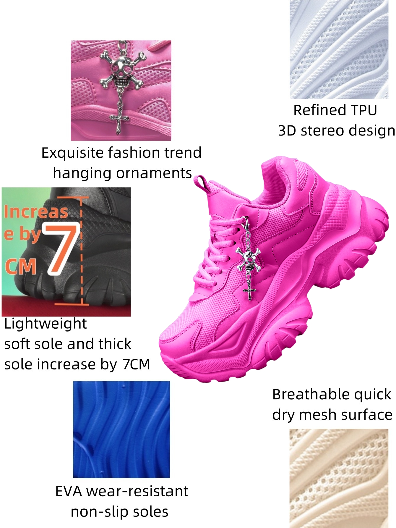Women's Height-Increasing 7cm  - огляд і ціна Crossfit Accessory Work