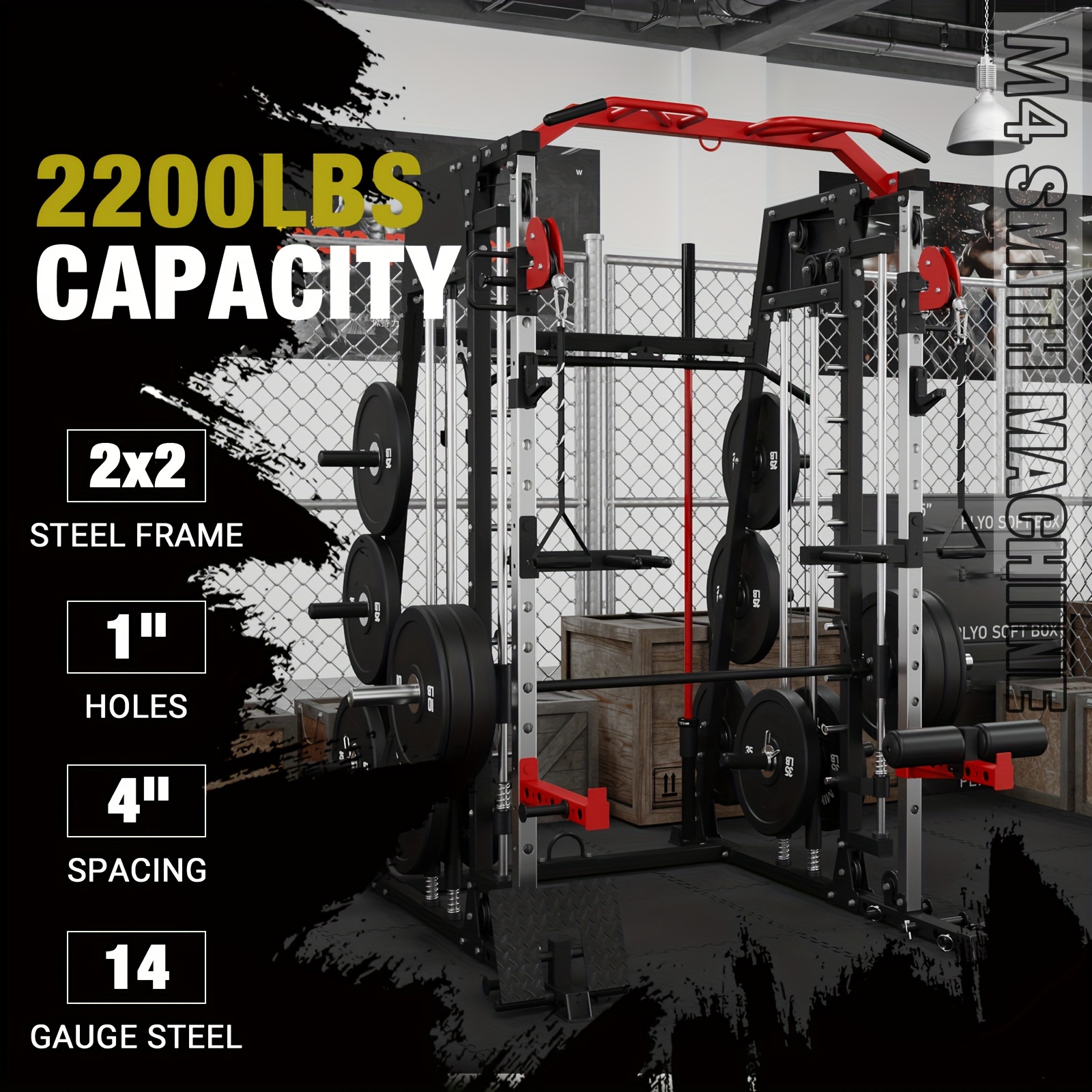 ALL-IN-ONE 2200lbs Smith Machi - огляд і ціна Landmine Barbell Attachment