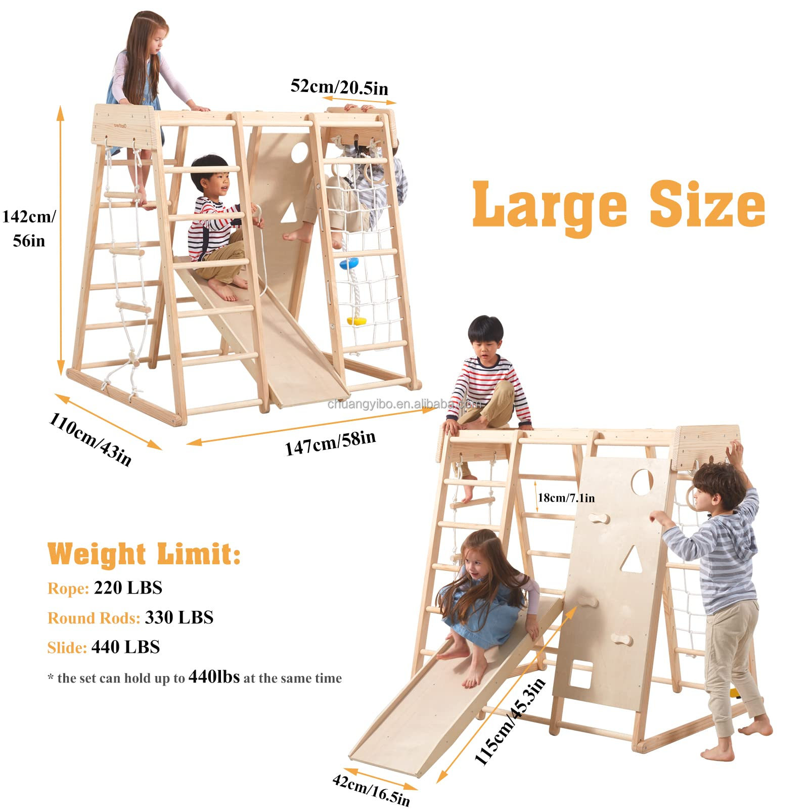 Indoor Playground Jungle Gym T - огляд і ціна Gymnastic Ring Wood