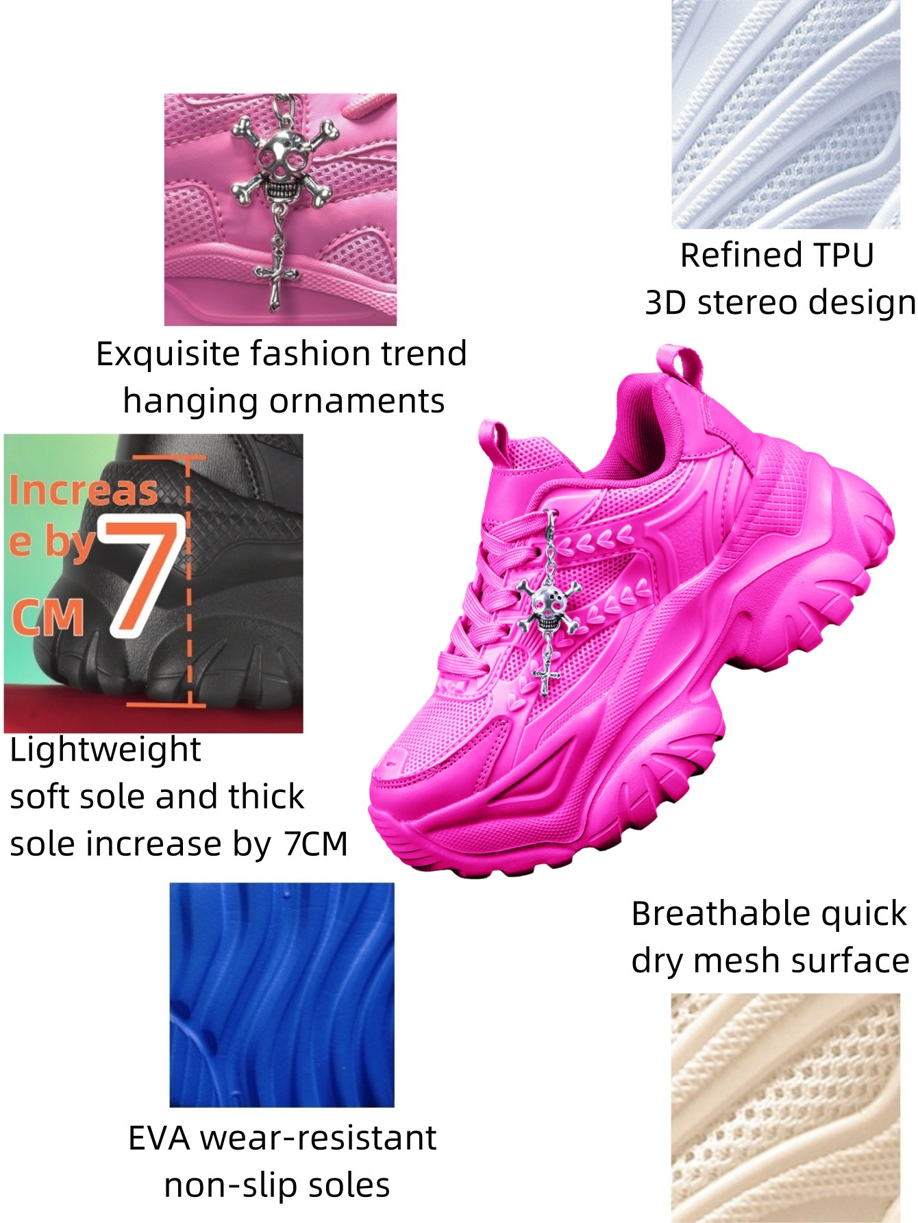 Women's Height-Increasing 7cm  - огляд і ціна Crossfit Accessory Work