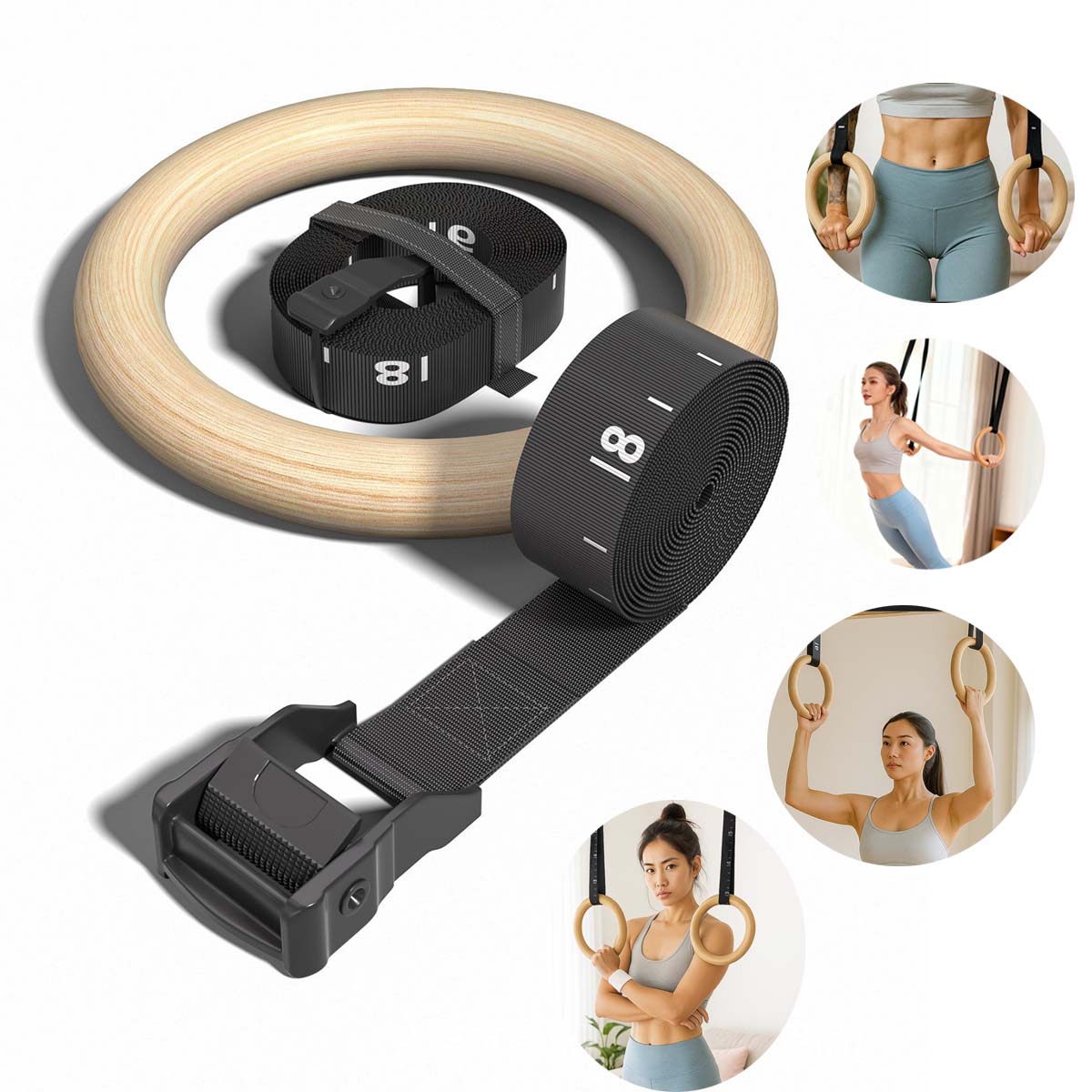 Adjustable Wood Gymnastics Rin - огляд і ціна Gymnastic Ring Wood